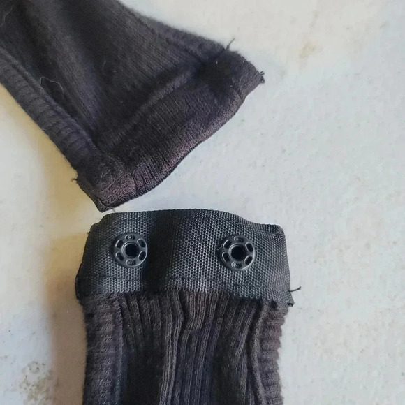 Marci Women's Bodysuit Sz S Black Stretch Ribbed Short Sleeve Sleeve Rayon Snap - Picture 3 of 10